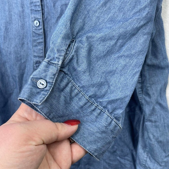 Womens Size XXL Gloria Vanderbilt Cotton & Lyocell Chambray Button Down Shirt‎ - Picture 10 of 15